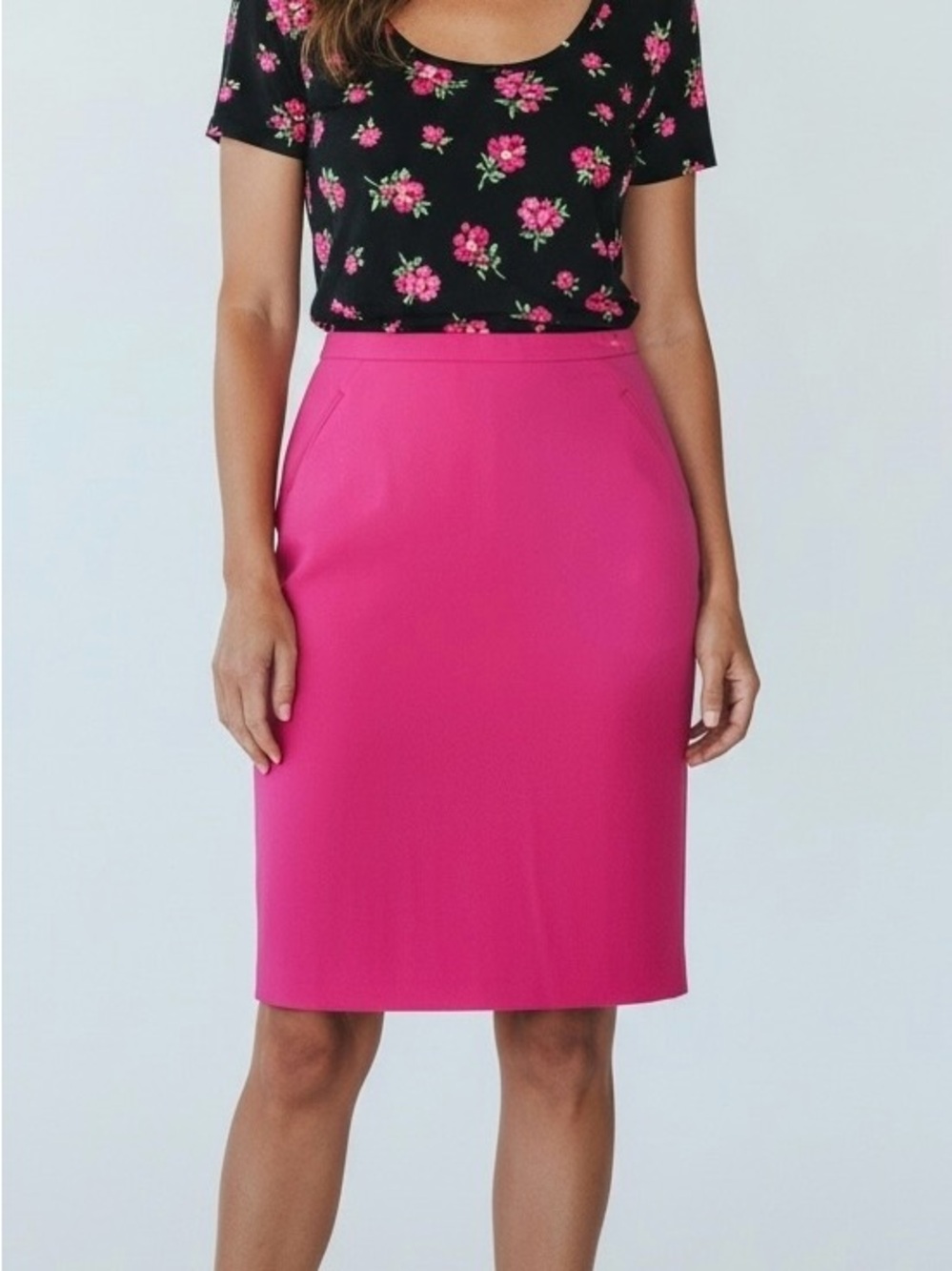 LOFT Hot Pink Pencil Skirt